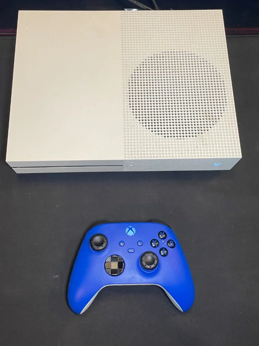 Xbox One S With Blue Controller